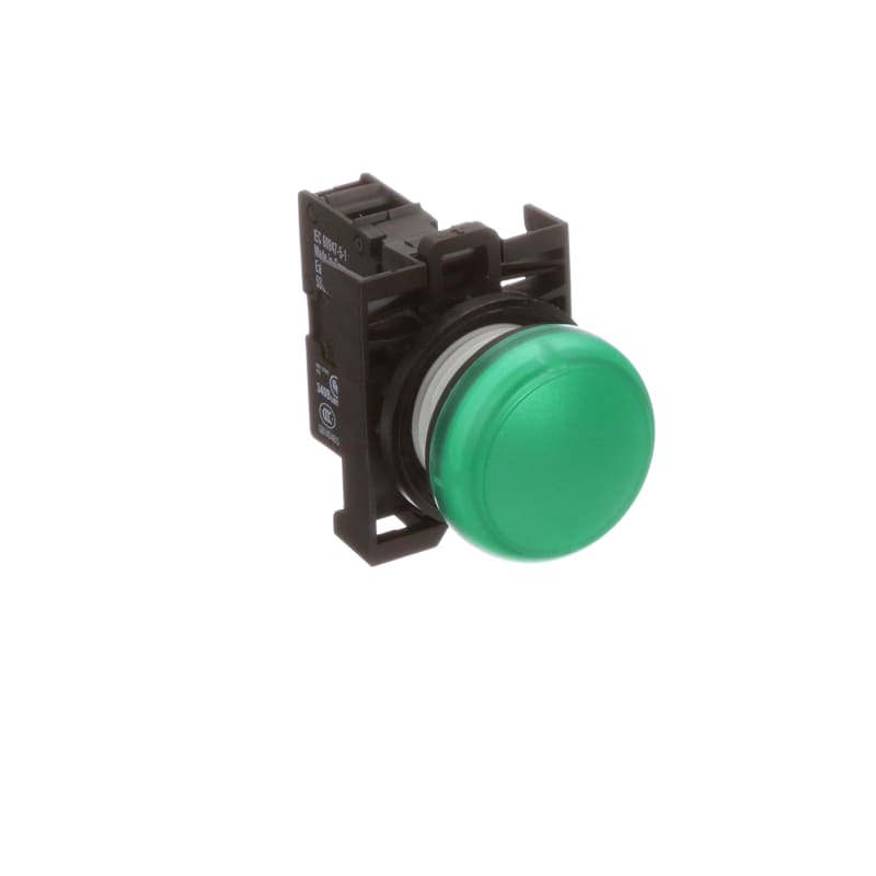 Eaton M22-L-G Green Pilot Light — M22 Thread Indicator Light, 22mm, Green Lens-624339
