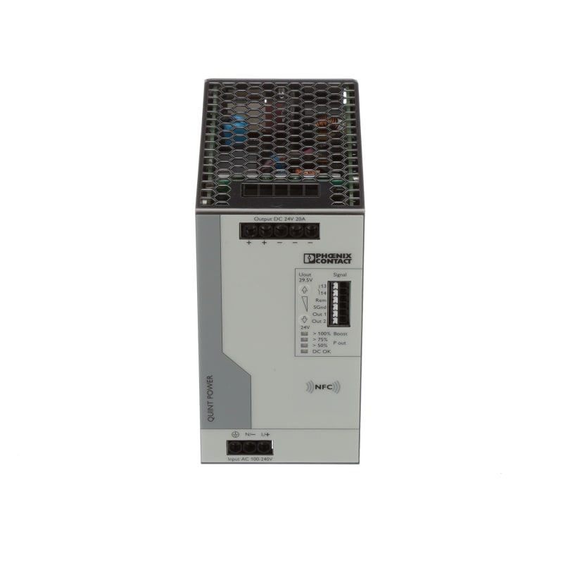Phoenix Contact 2904602 Power Supply, ACDC, 24VDC, 20A, 480W, DIN Phoenix Contact 2904602 Power Supply, ACDC, 24VDC, 20A, 480W, DIN