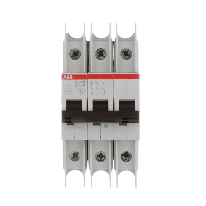 Interruttore ABB SU 203M K50A - 3 Poli, 50A, Curva K, Per Quadri Din