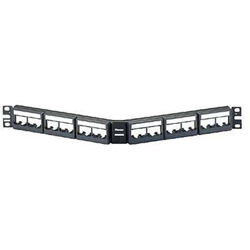 Panduit 24 Port Angled Patch Panel Rack Mount Panduit CPPLA24WBLY 24 ...