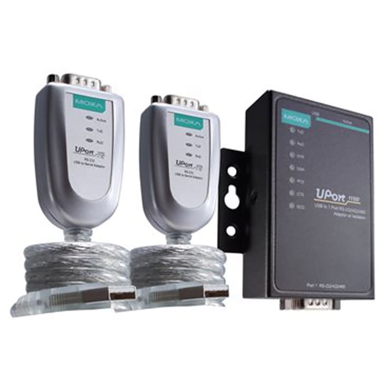 Moxa 1 Port USB-to-Serial Hub – RS-232/422/485 Adapter, 921,6 Kbit/s, Mit LED-Anzeige