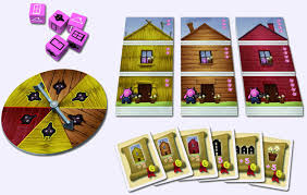 matériel du jeu les 3 petits cochons
