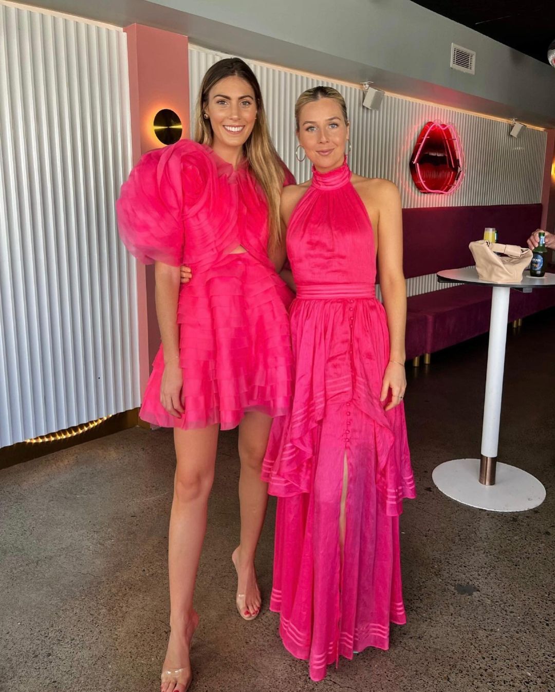 aje amour ruffle dress