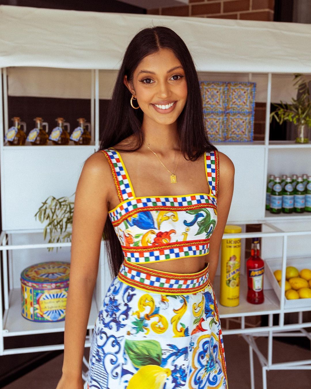 Dolce & Gabbana - Dolce Gabbana Majolica 2 Piece Skirt & Crop Set | All