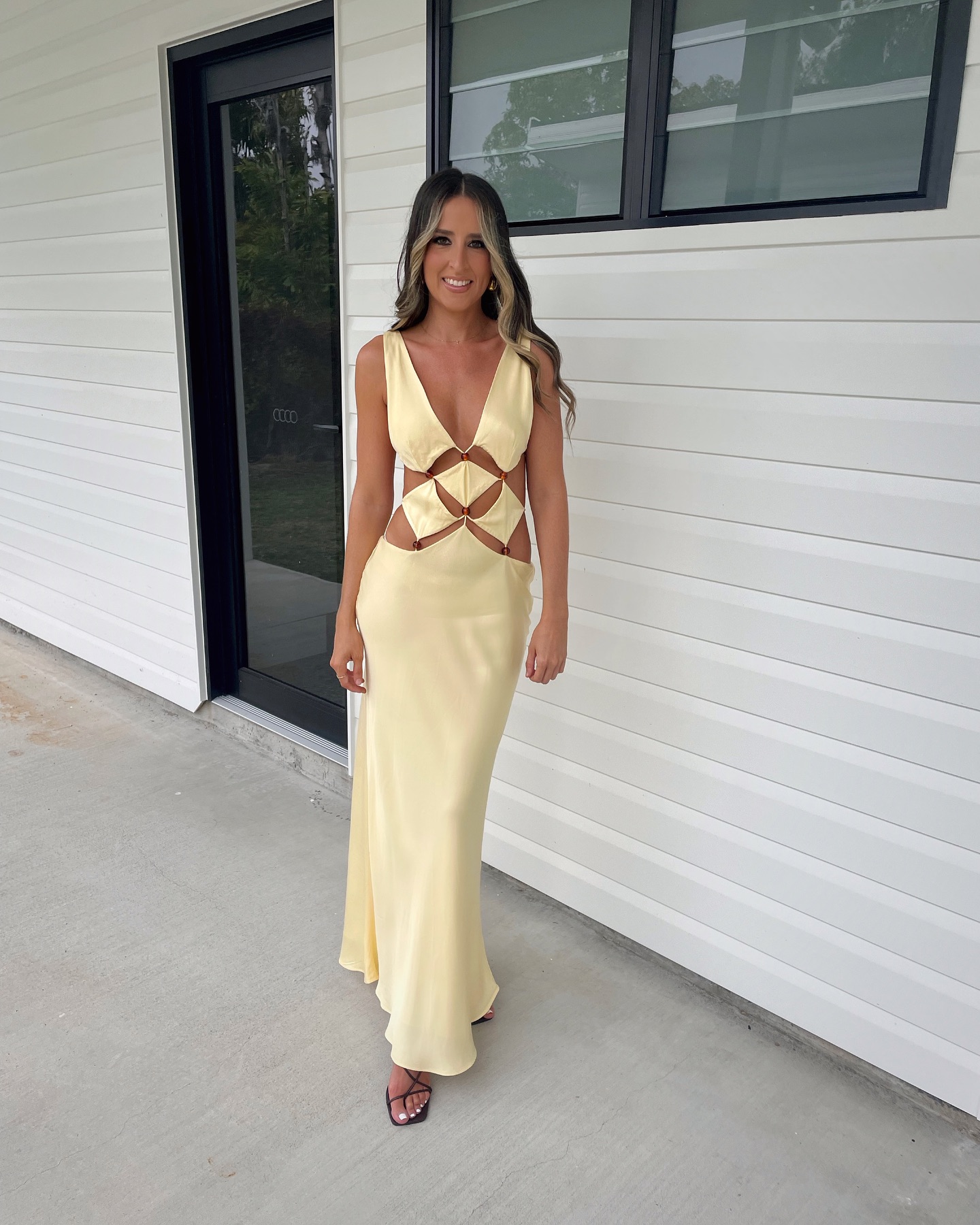Bec + Bridge - Agathe Diamond Dress in Yellow main image 1