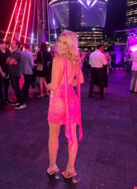 Winona Zadi Sash Dress Pink All The Dresses