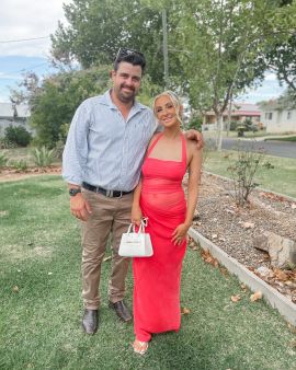 knee length dresses for ladies Benni Gina Halter Dress in Aquamarine  Hills Shire Hire