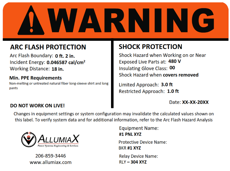 Arc Flash Labels