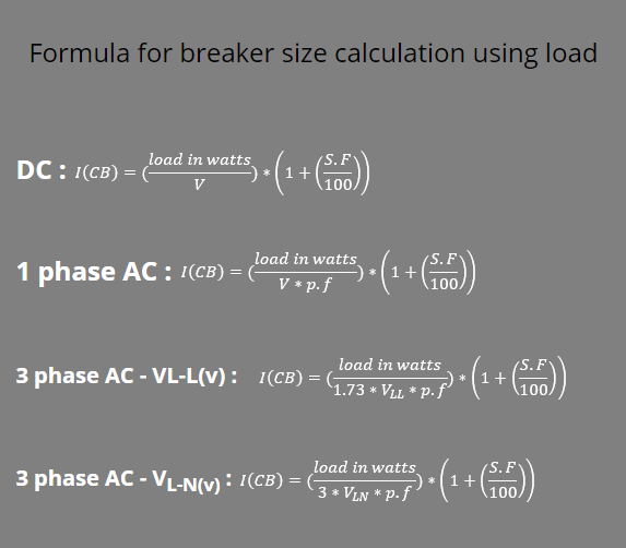 kw to amp formula for 3 phase