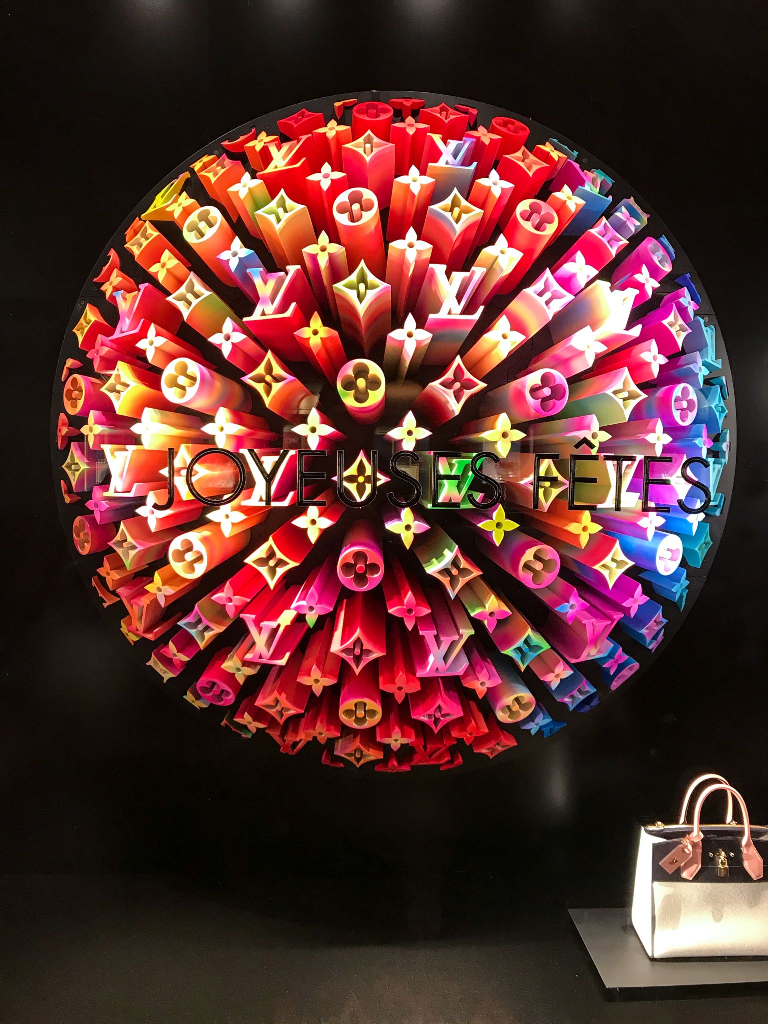 Louis Vuitton colourful window display in the Zurich