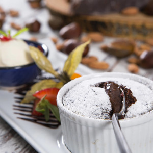 Vişne Ve Kestaneli Çikolatalı Sufle