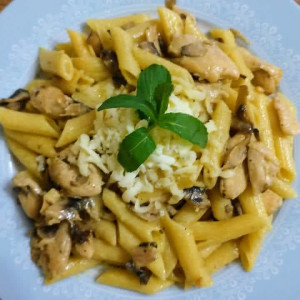 tavuklu köri soslu penne