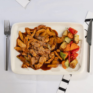 Portakal Soslu Acılı Ballı Tavuk