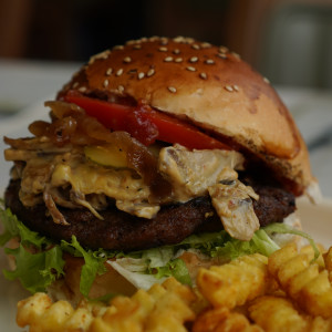 Mushroom Burger Menü 140 gr