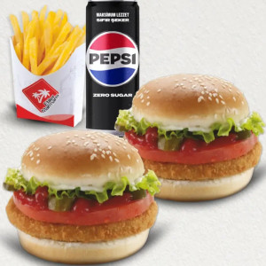 2'li Tavuk Burger Menü
