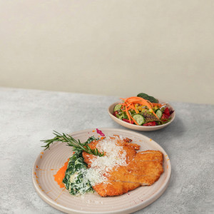 Kremalı Ispanaklı Schnitzel