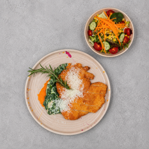 Kremalı Ispanaklı Schnitzel