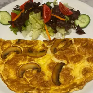 Kaşarlı Mantarlı Omlet