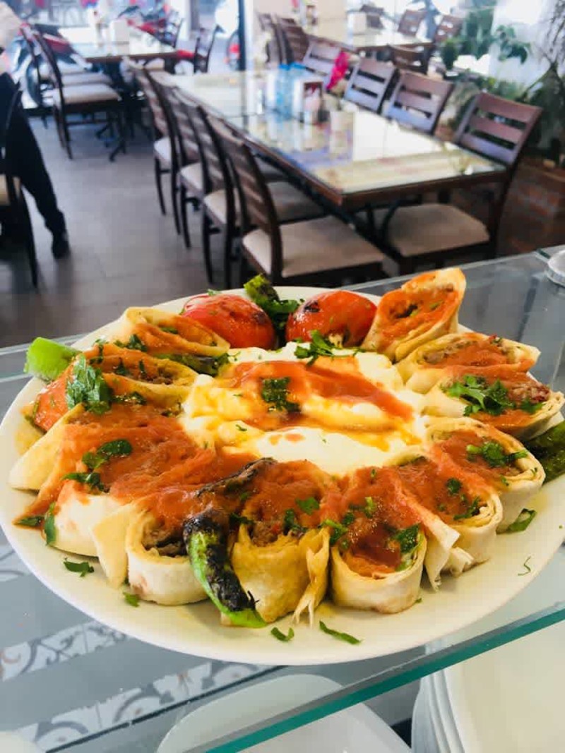 Sarma Beyti / Turkish Rolled Kebab with Yoghurt