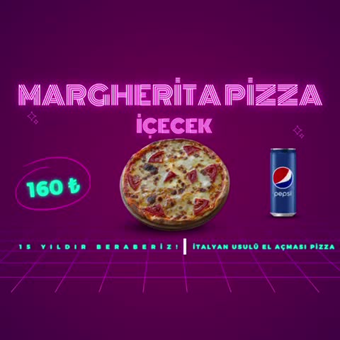 Margherita Pizza + İçecek