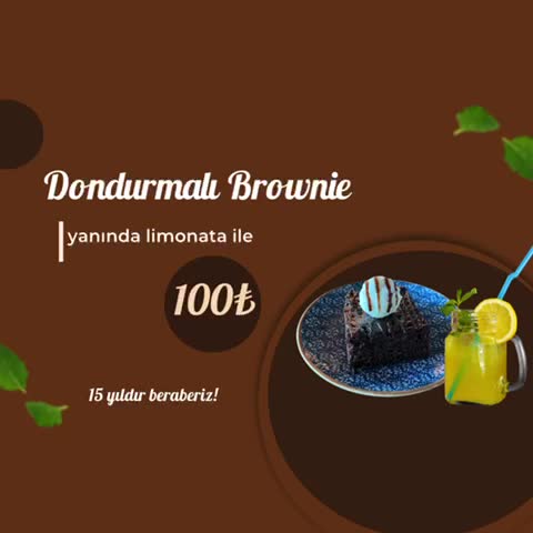 Dondurmalı Browni + Limonata