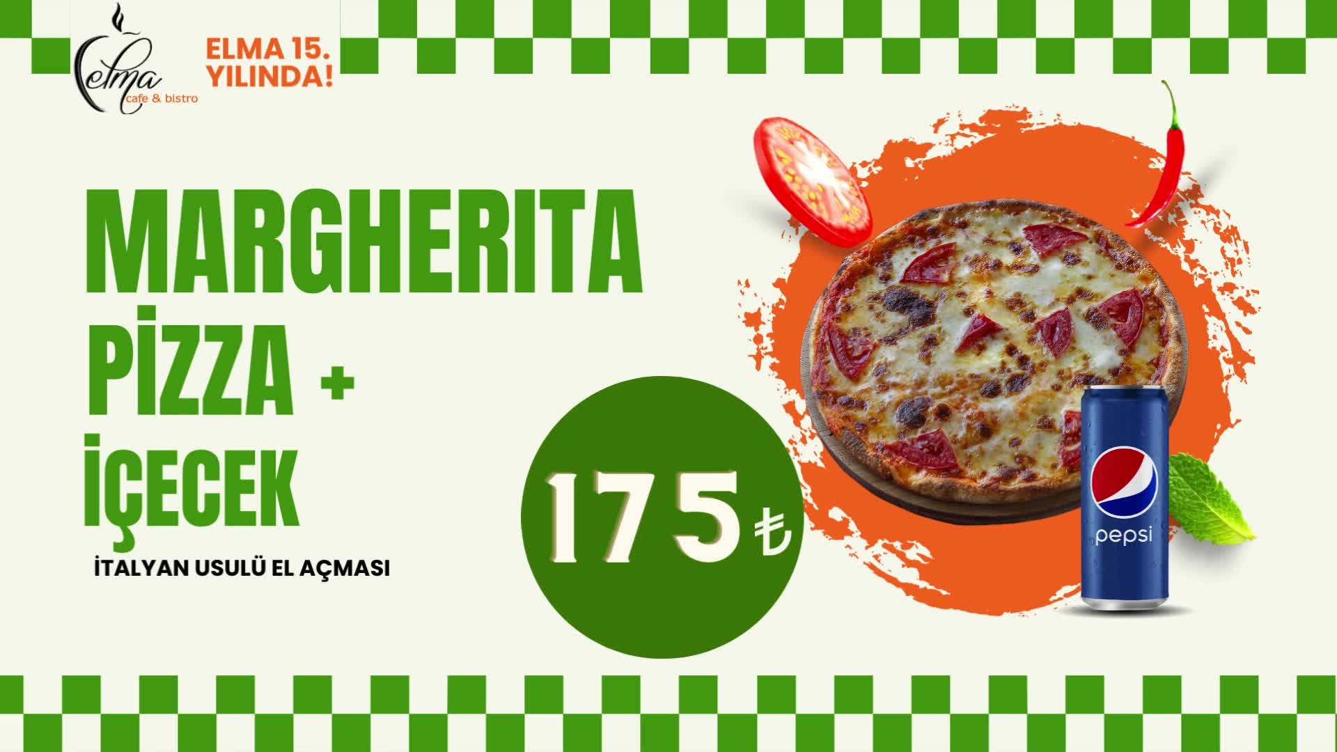 Margherita Pizza + İçecek