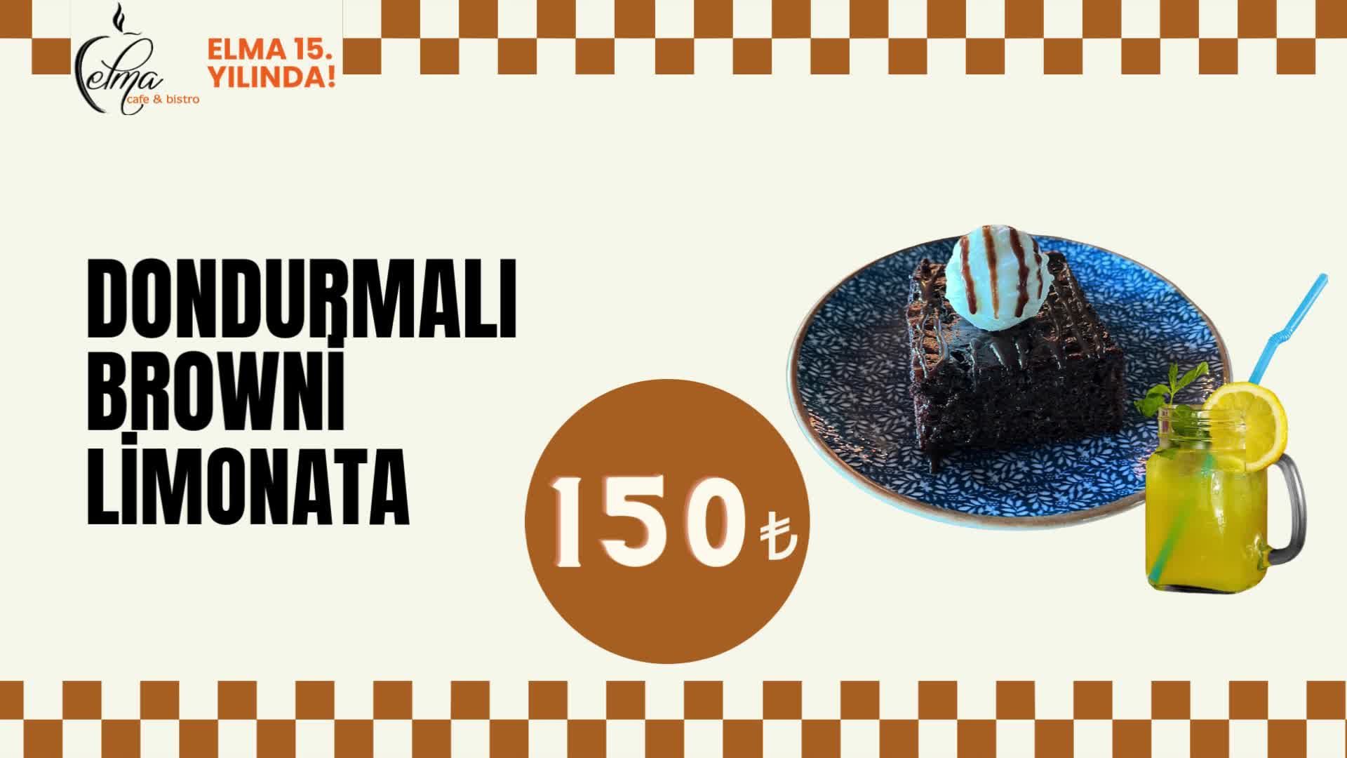Dondurmalı Browni + Limonata