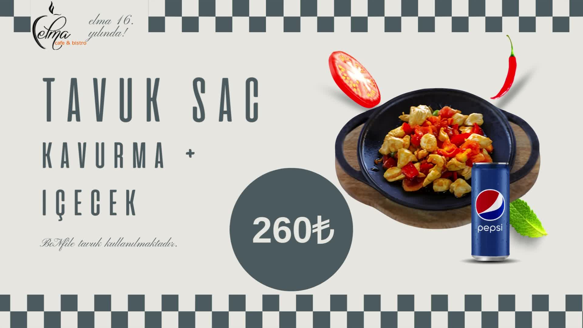 Tavuk Sac Kavurma + İçecek