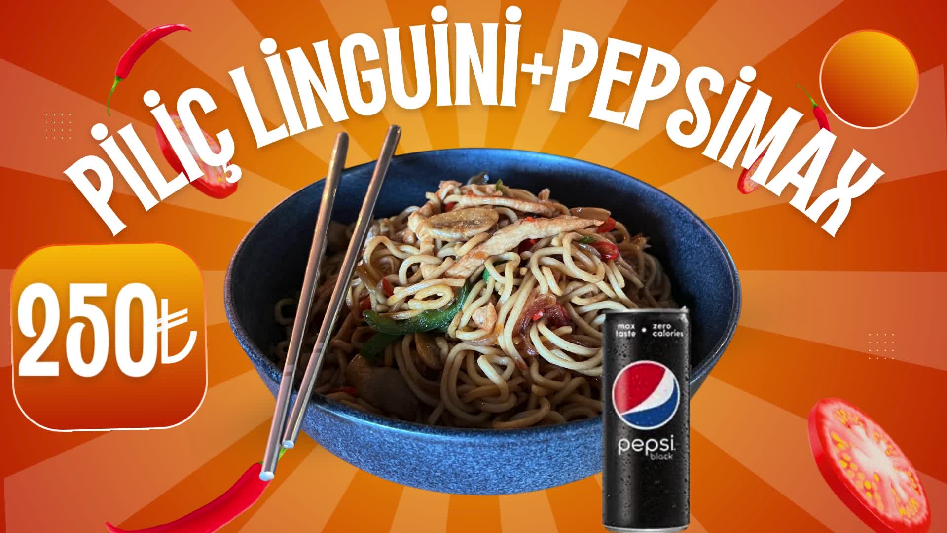 Piliç Linguini + PepsiMax
