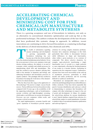 Accelerating Chemical Development and Minimising Cost for Fine Chemical / API Manufacture and Metabolite Synthesis