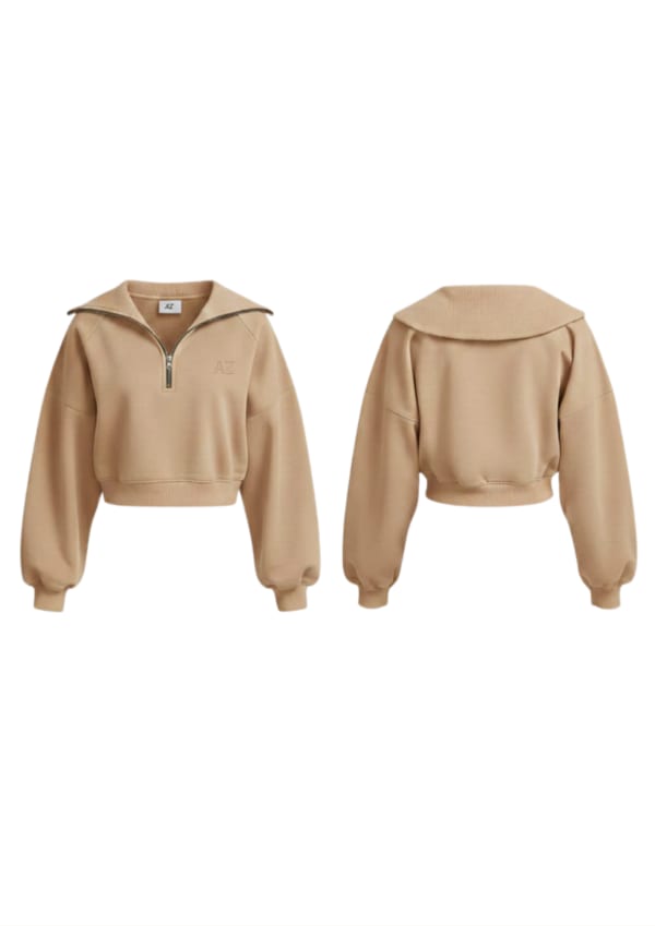 Women’s Quarter-Zip Cropped Sweatshirt