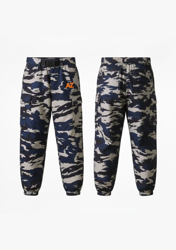 Unisex  Camo Cargo Tapered Pants