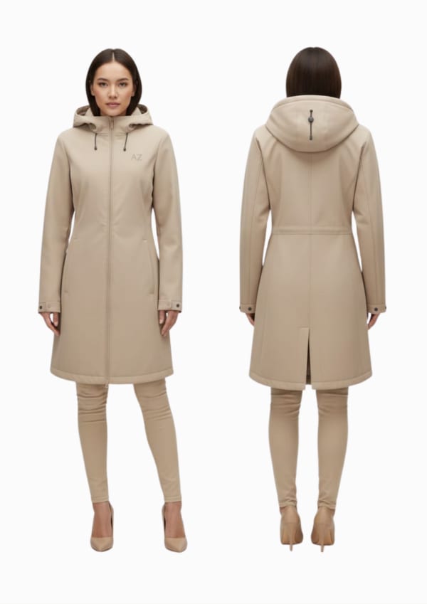 Women’s Hooded Trench-Style Coat