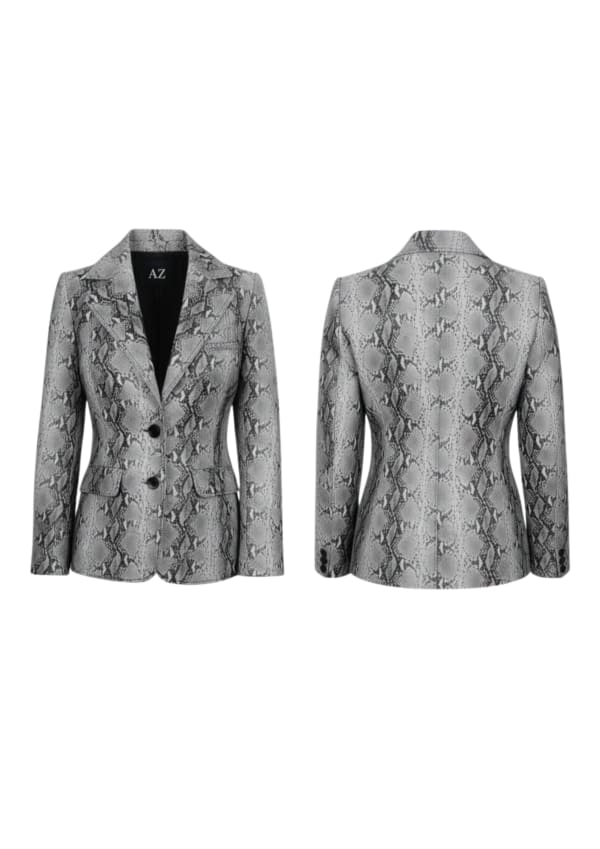 Women’s Snakeskin Leather Blazer