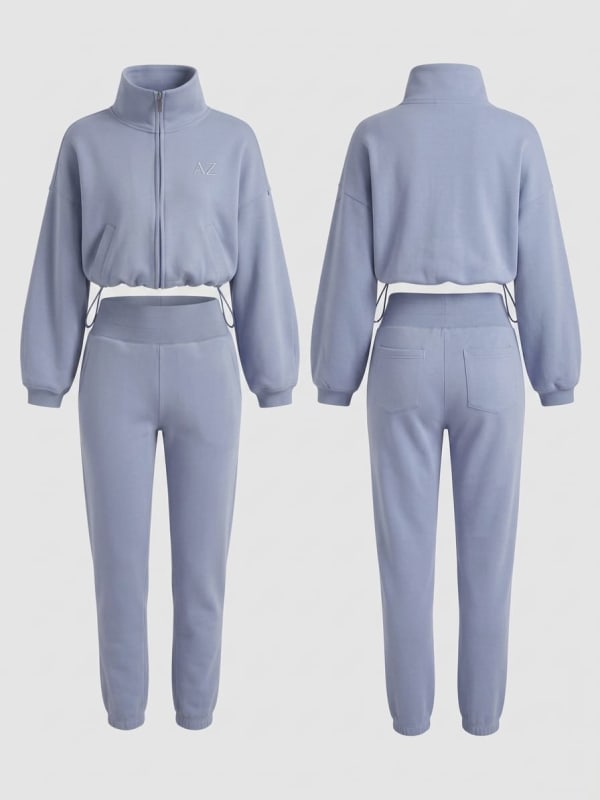 Women’s Cropped Zip-up and Jogger Set