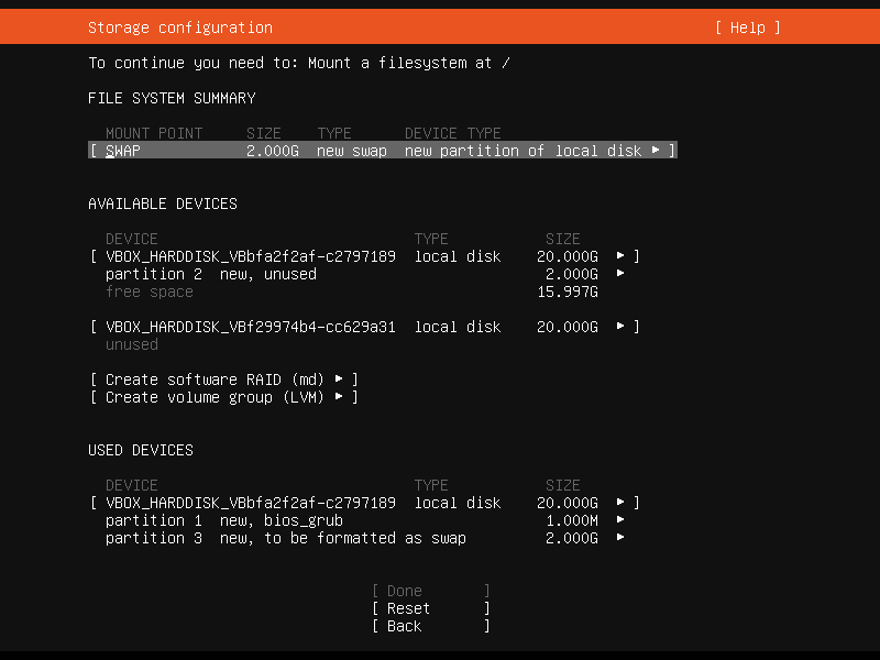 Setup Linux Server Raid 1 Step 12 Screenshot