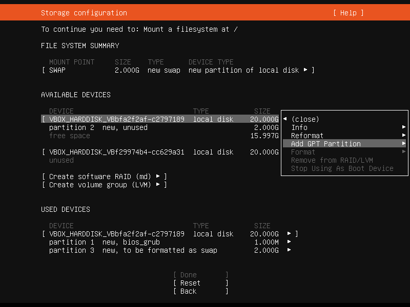 Setup Linux Server Raid 1 Step 13 Screenshot