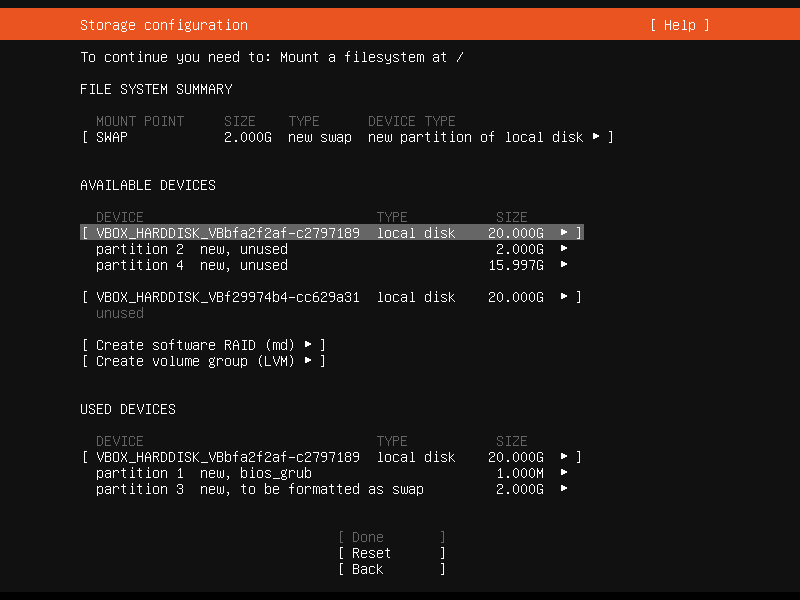 Setup Linux Server Raid 1 Step 15 Screenshot