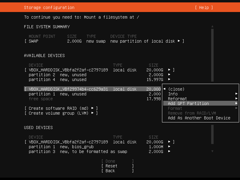 Setup Linux Server Raid 1 Step 18 Screenshot