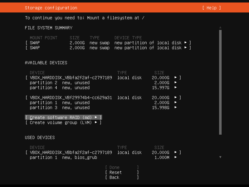 Setup Linux Server Raid 1 Step 24 Screenshot