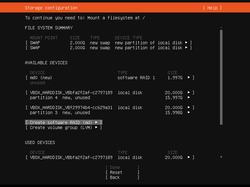 Setup Linux Server Raid 1 Step 27 Screenshot