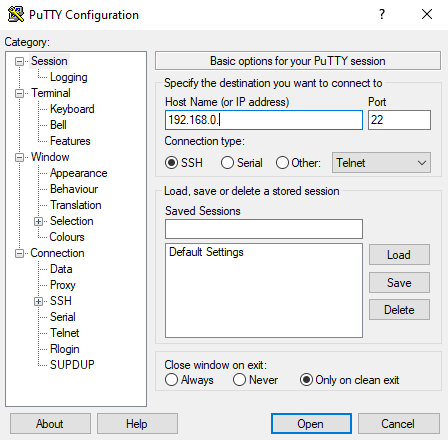 putty SSH Terminal Linux 1