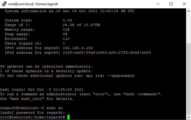 putty SSH Terminal Linux 2