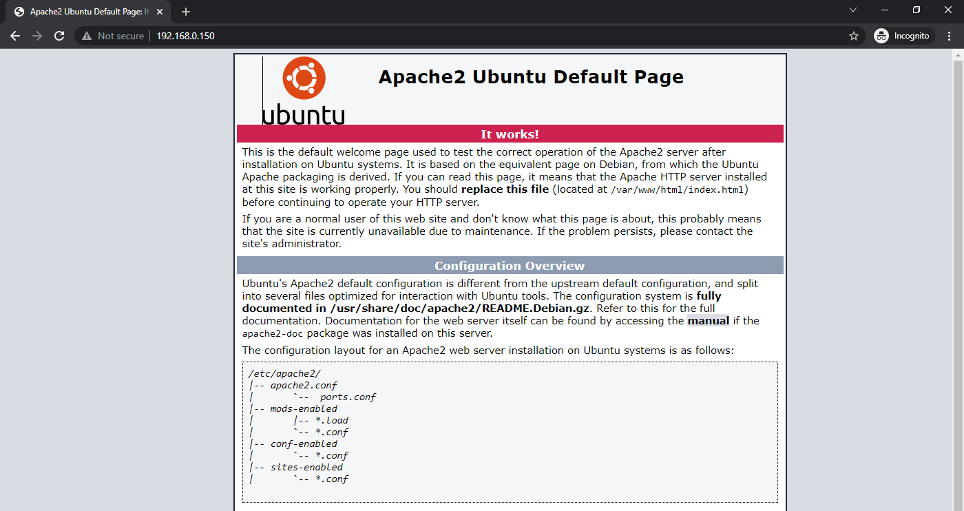 Apache Access from browser