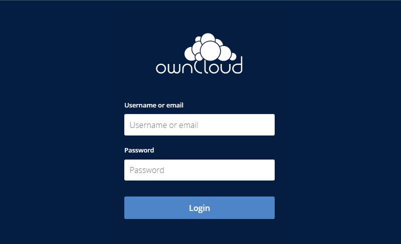 Finish Owncloud Server Setup