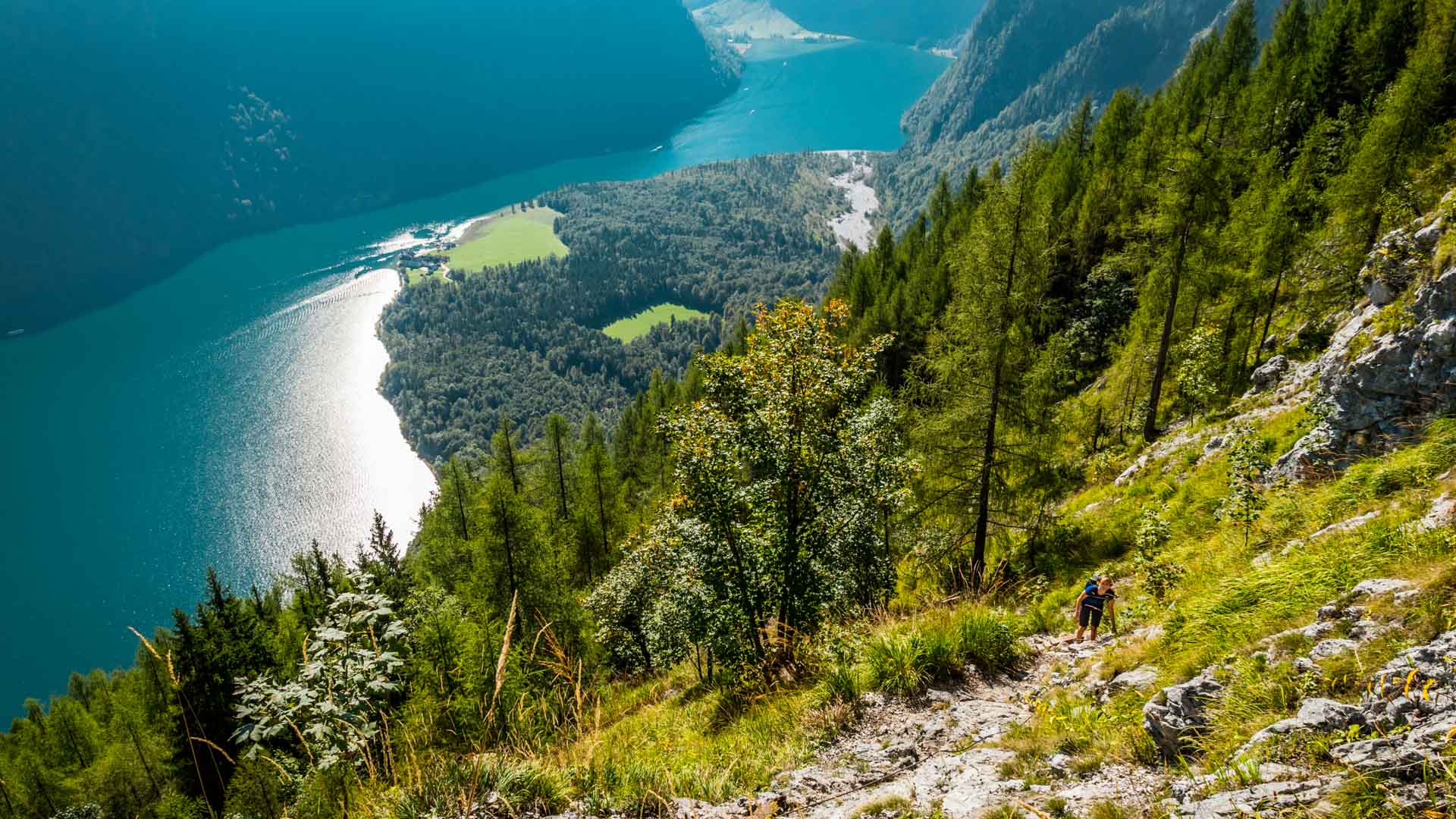Bergwanderung Berchtesgadener: gefuehrte Bergtour der Alpine Welten Bergsteigerschule mit Bergführer im Gebiet Berchtesgadener Alpen.