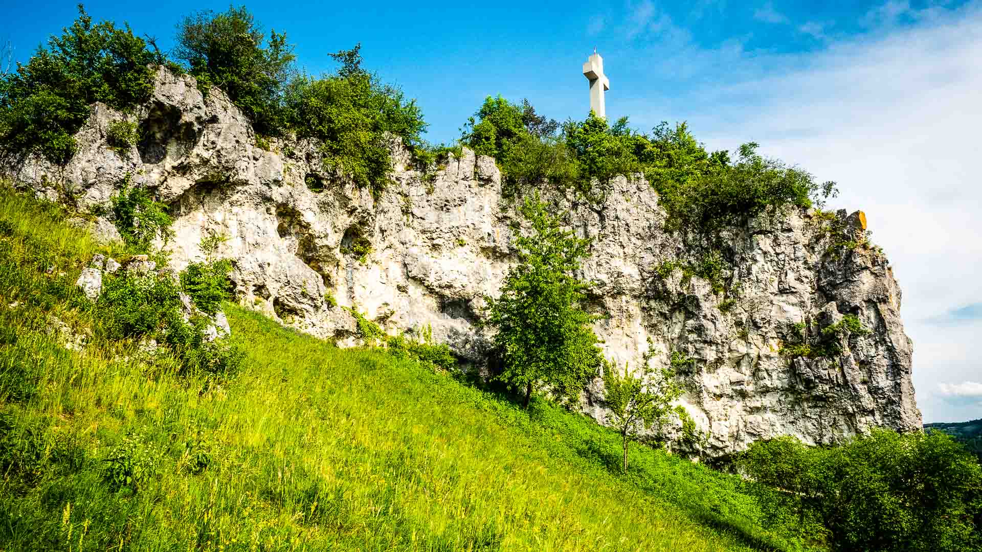 Klettern Schwäbische: gefuehrte Bergtour der Alpine Welten Bergsteigerschule mit Bergführer im Gebiet Schwäbische Alb.