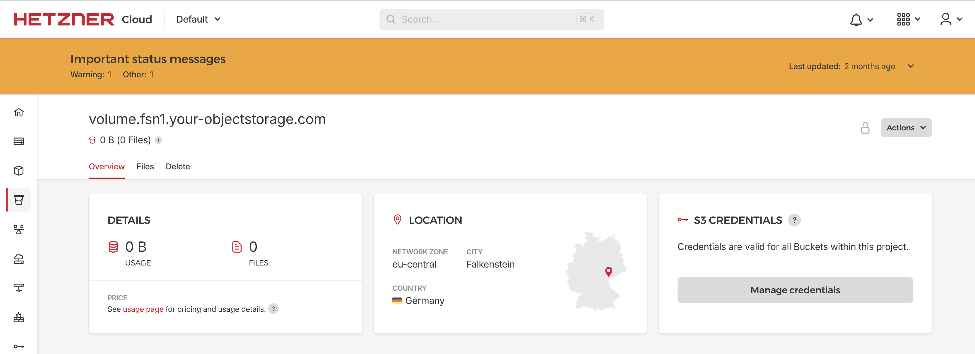 Hetzner开放S3对象存储测试