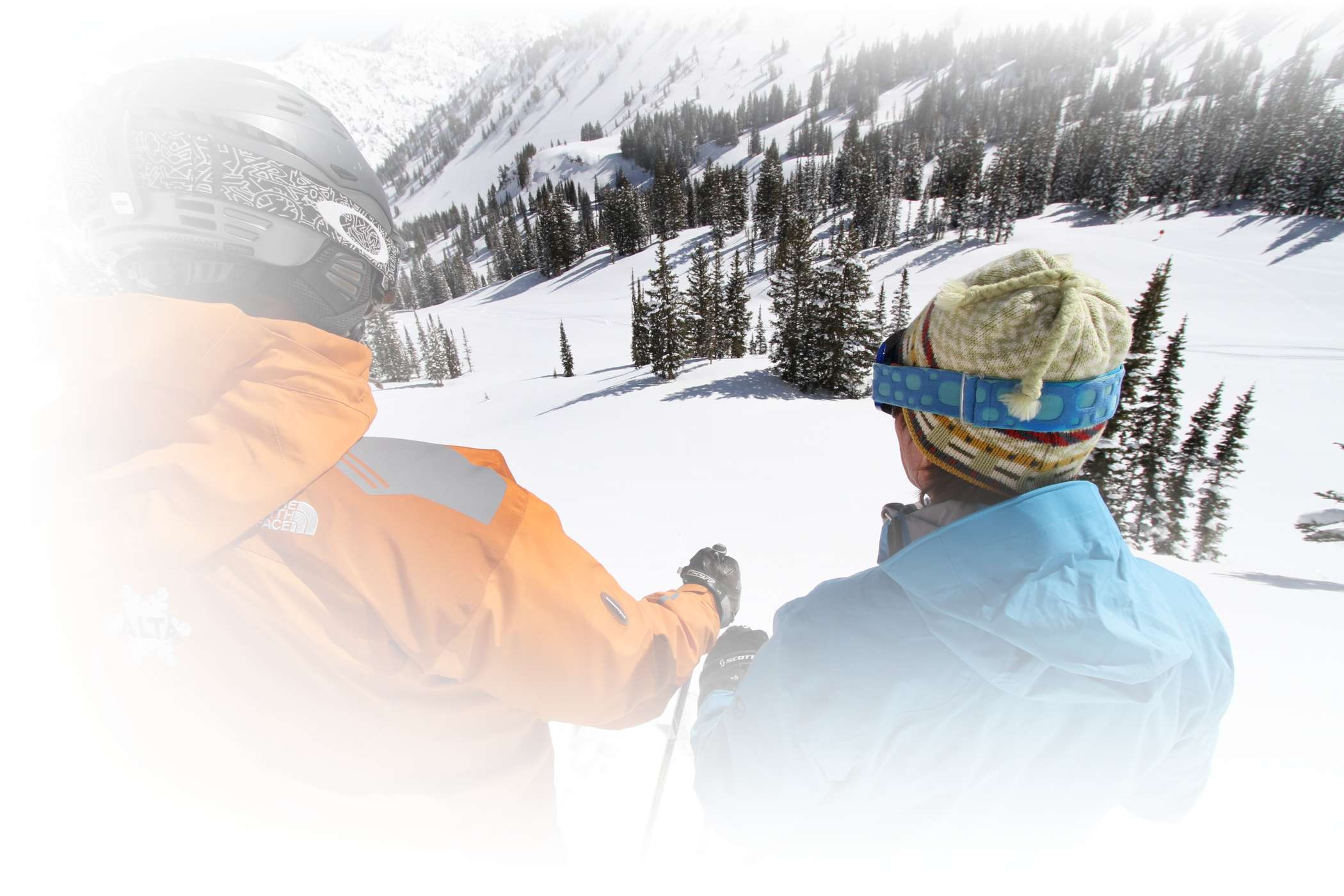 An Alf Engen Ski School instructor shows off some great tips during a lesson at Alta Ski Area