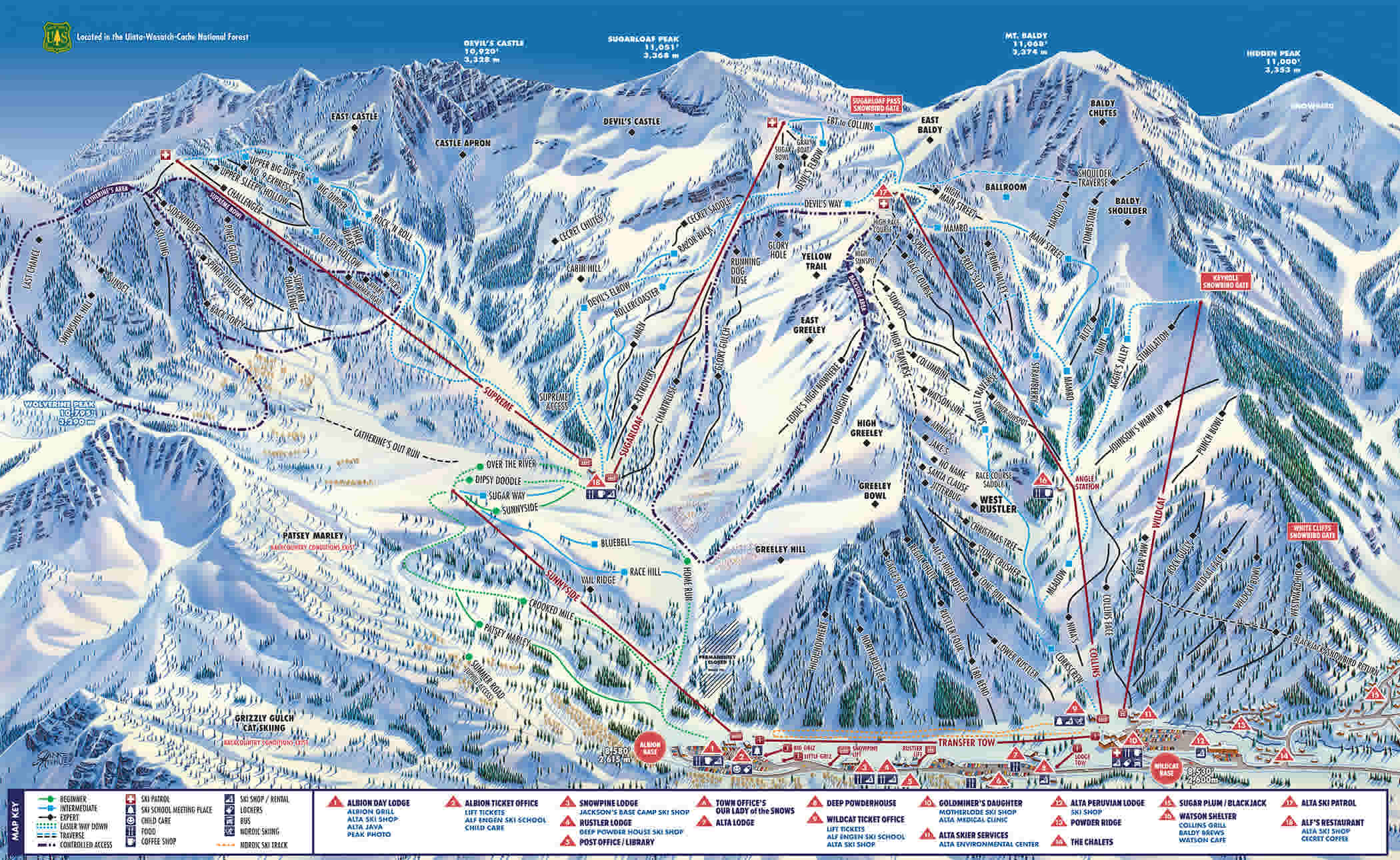 Alta Trail Map